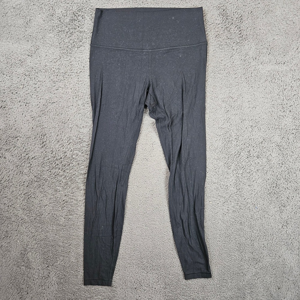 Lululemon‎ Align High-Rise Pant 28 Ribbed Black Leggings LW5EU7S Size 10